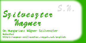 szilveszter wagner business card